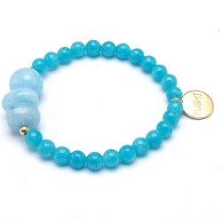 Armband facet 6mm (champagne)