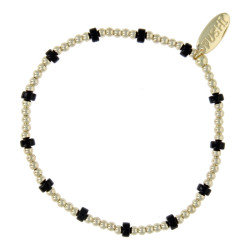 Armband halfedelsteen black...