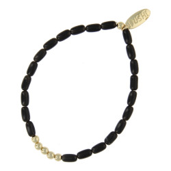 Armband halfedelsteen black...