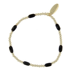 Armband halfedelsteen black...
