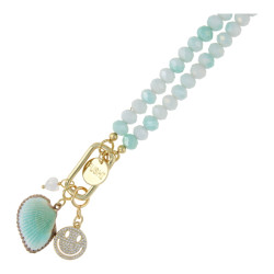 Ketting 8mm glaskralen...
