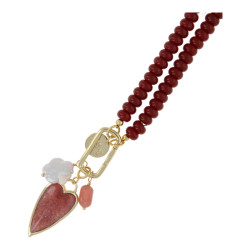 Ketting glaskralen donut...