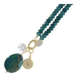 Ketting halfedelsteen donut...