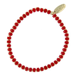 Armband halfedelsteen red...