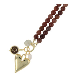 Ketting halfedelsteen 10mm...