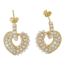 Oorbellen steker met hartje...