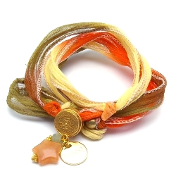 Armband facet 6mm (champagne)