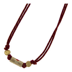 Ketting geknoopt bordeaux...