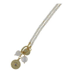 Ketting 3x4mm donut schelp...