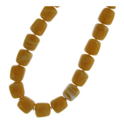 Ketting acryl vierkant geel