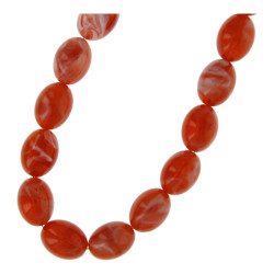 Ketting acryl ovaal dik oranje