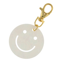 Sleutelhanger smile wit