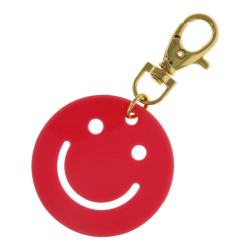 Sleutelhanger smile felroze