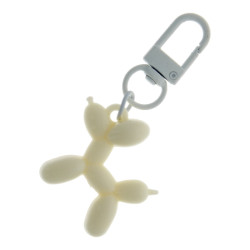 Sleutelhanger ballonhondje wit