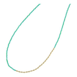 Ketting 2mm facet groen met...
