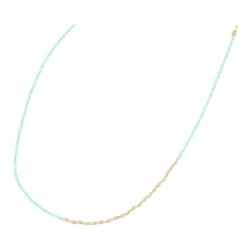 Ketting 2mm facet mintgroen...