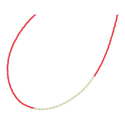 Ketting 2mm facet rood met...