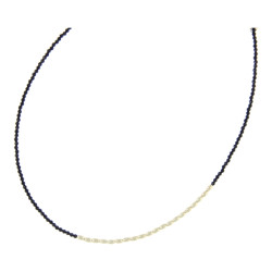 Ketting 2mm facet zwart met...