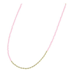 Ketting 3mm facet roze met...