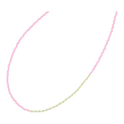 Ketting 2mm facet roze met...