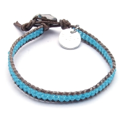 Armband facet 6mm (champagne)