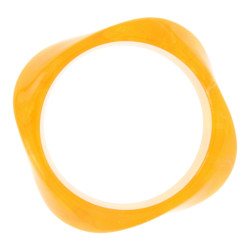 Armband resin vierkant oranje