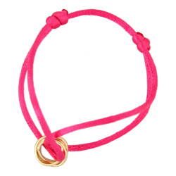 Armband zijdedraad roze met...