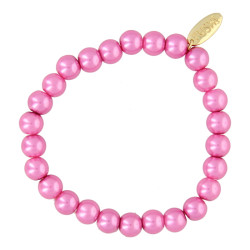 Armband glasparel roze