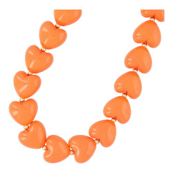 Ketting acryl hart xxl oranje