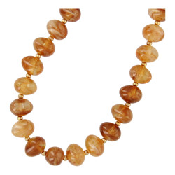 Ketting resin eitje bruin