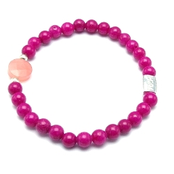 Armband facet 6mm (champagne)