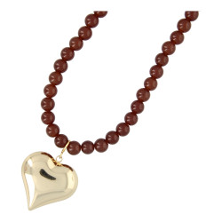 Ketting halfedelsteen 10mm...