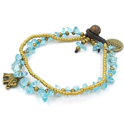 Armband facet 6mm (champagne)