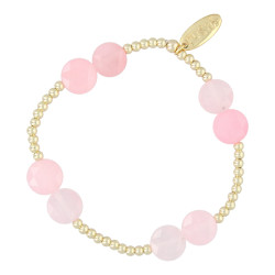 Armband halfedelsteen coin...