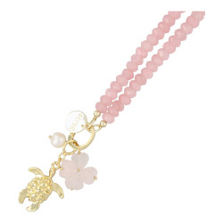 Ketting facetgeslepen glas...