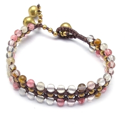 Armband facet 6mm (champagne)