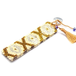 Armband facet 6mm (champagne)