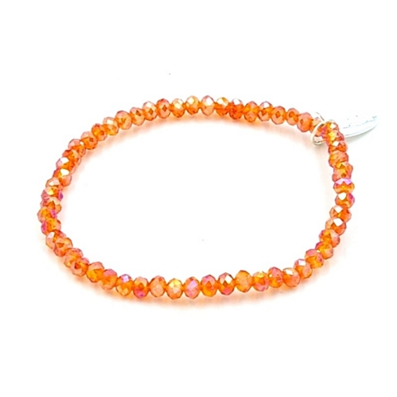 Armband facet 4mm (oranje AB)