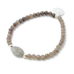 Armband facet 6mm (champagne)