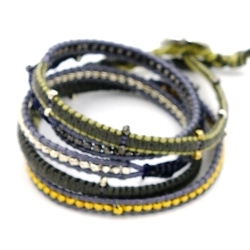 Armband facet 6mm (champagne)