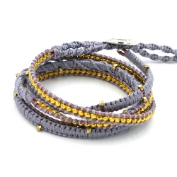 Armband facet 6mm (champagne)