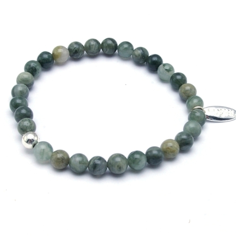 Armband halfedelsteen 6mm labradorite