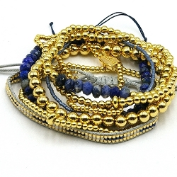 Armband facet 6mm (champagne)