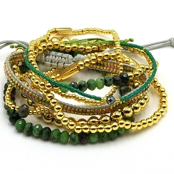 Armband facet 6mm (champagne)