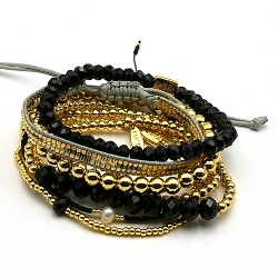 Armband facet 6mm (champagne)