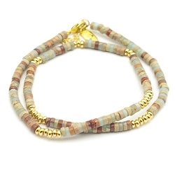 Armband facet 6mm (champagne)