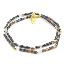 Armband facet 6mm (champagne)