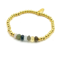 Armband facet 6mm (champagne)