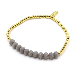 Armband facet 6mm (champagne)