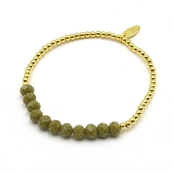 Armband facet 6mm (champagne)